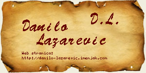 Danilo Lazarević vizit kartica